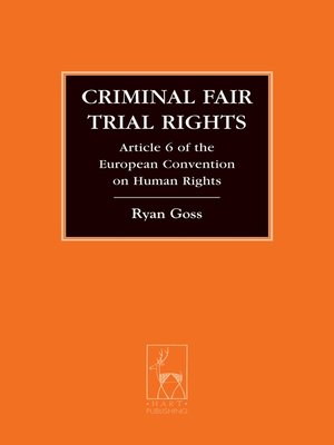 cover image of Criminal Fair Trial Rights